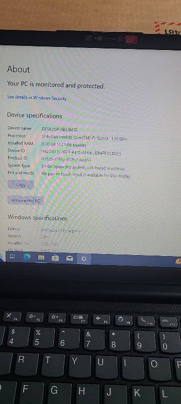 Lenovo core i5-12th gen 8gb ram 256 gb ssd 4