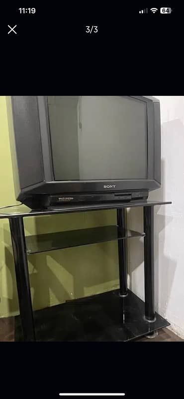 TV and Trolley for Sale 0