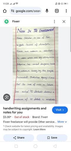 handwriting assignment work