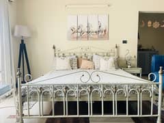 Wrought Iron Complete Bed Set with Dining Table