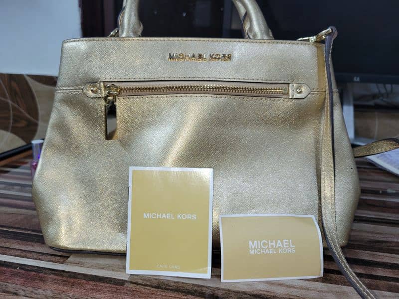 Michael Kors hailee original XS handbags pale Gold leather 0