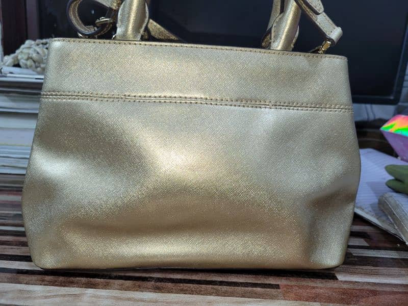 Michael Kors hailee original XS handbags pale Gold leather 5