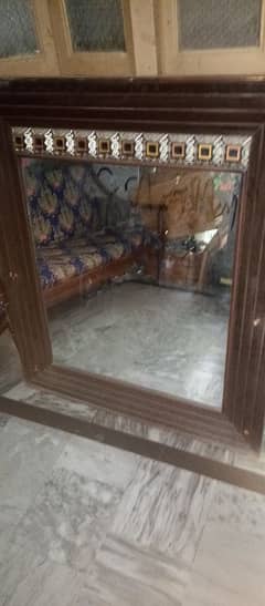 Mirror in Wooden frame for decoration or other uses