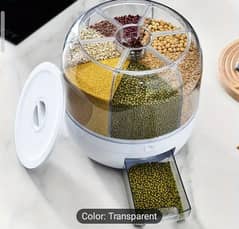 six gride rice and masala dispenser organiser for kitchen