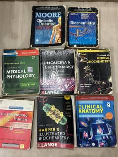 MEDICAL MBBS FIRST YEAR BOOKS (ANANTOMY, PHYSIOLOGY, BIOCHEMISTRY)