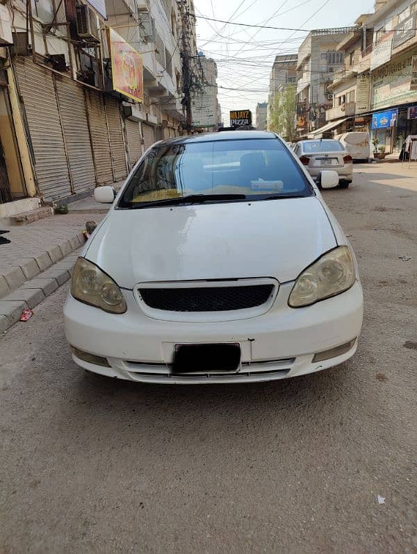 Toyota Corolla GLI 2006 auto pearl White golden number 0