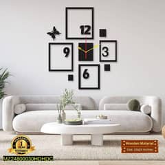 4 frame wall clock