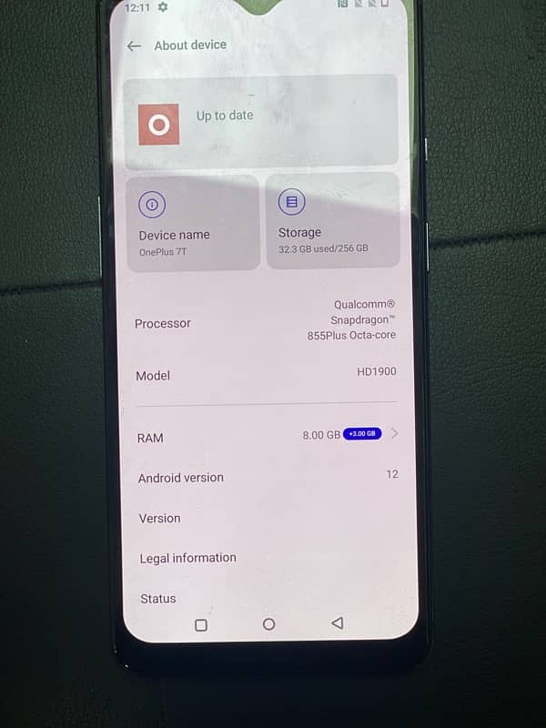 oneplus 7t 256gb dual sim PTA Approved 2