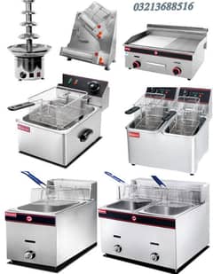 Commercial fryer hot plat preptable electrical & gas pizza oven