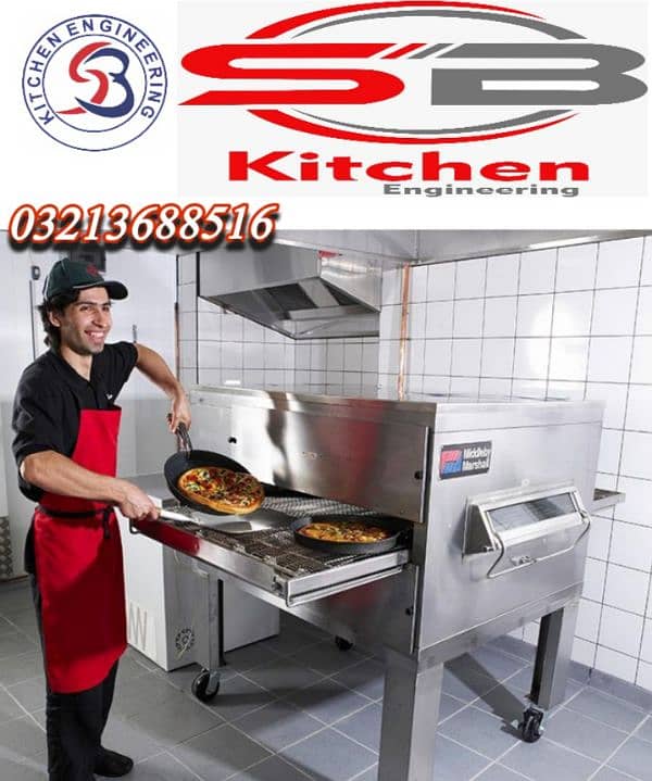 Commercial fryer hot plat preptable electrical & gas pizza oven 18