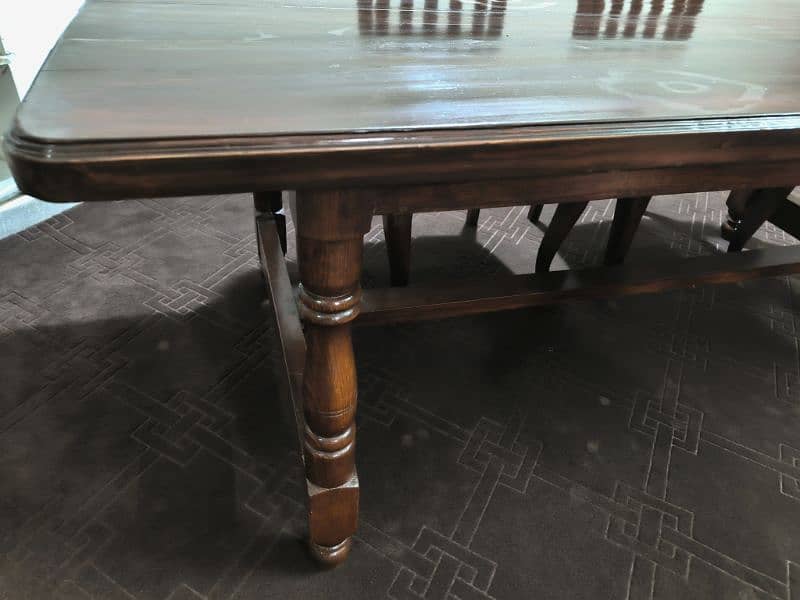 Wooden Dining Table Made of Pure Sheesham Wood along with 6 chairs 1