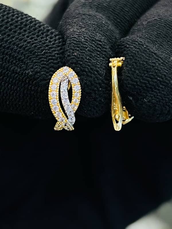 1 PAIR GOLD IMPOTRTED D BUNDE 21 CARAT IN USED LIKE NEW HAMZA JEWELLER 1