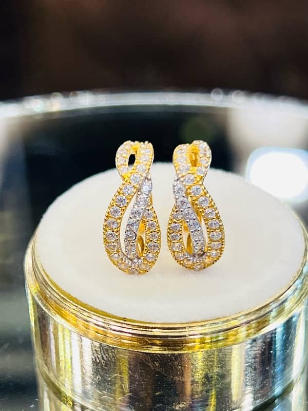 1 PAIR GOLD IMPOTRTED D BUNDE 21 CARAT IN USED LIKE NEW HAMZA JEWELLER 2