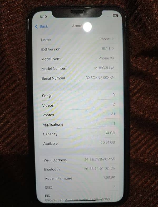 iPhone XR JV non pta 64gb 0