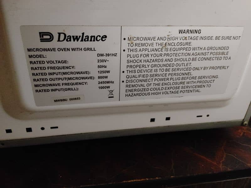 Dawlence Microwave Oven for sale 2