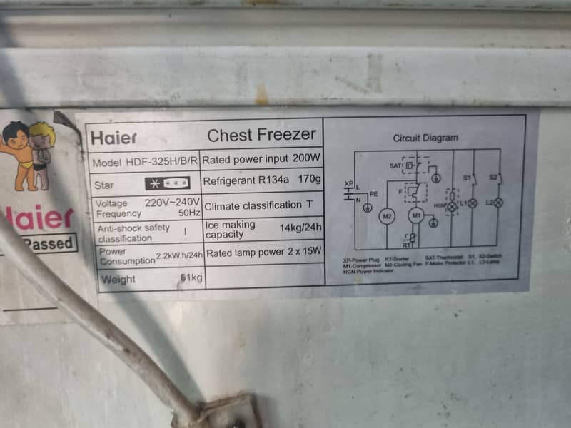 Haier double door freezer 4