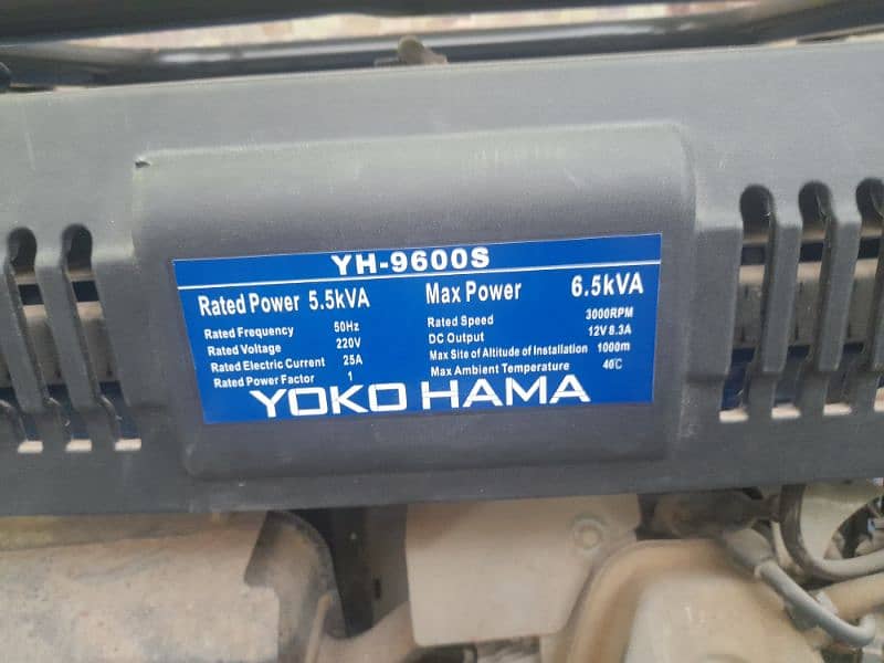 yokohama generator 6.5 KVA 1