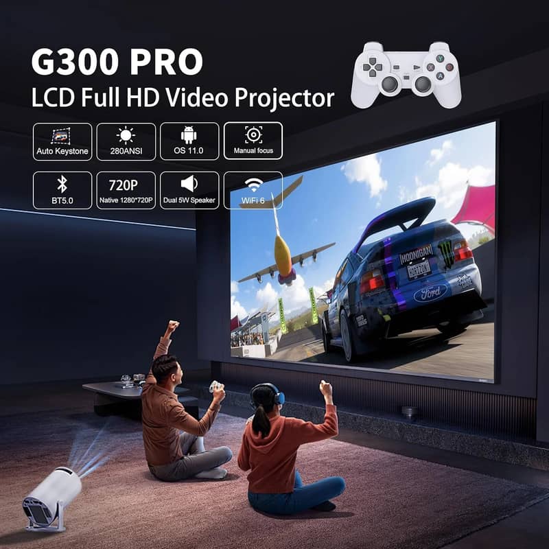 Speed-x HY300 Pro Plus Game Console Android Mini Projector 3