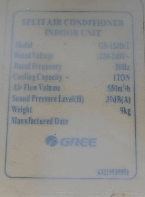 Gree Ac 1 ton 3