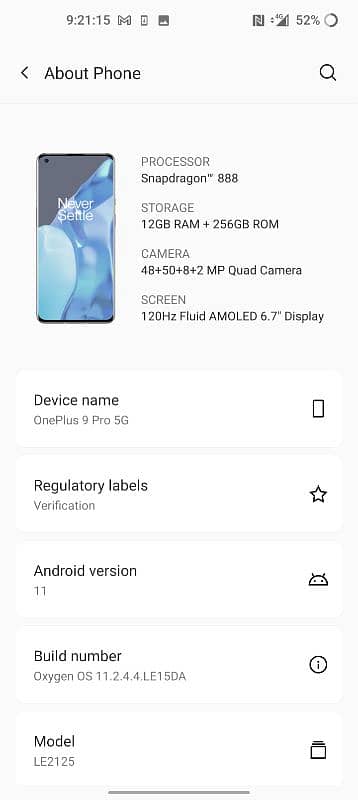 OnePlus 9pro/256G. B rom 3