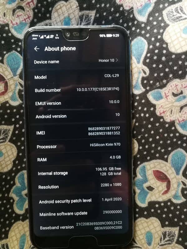 Honor 10.4 ram. 128 Rom. Acha mobile hai pubg ma 60. fps hai 1