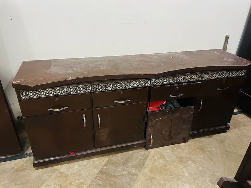 tv table size 6’X1.5’ 1