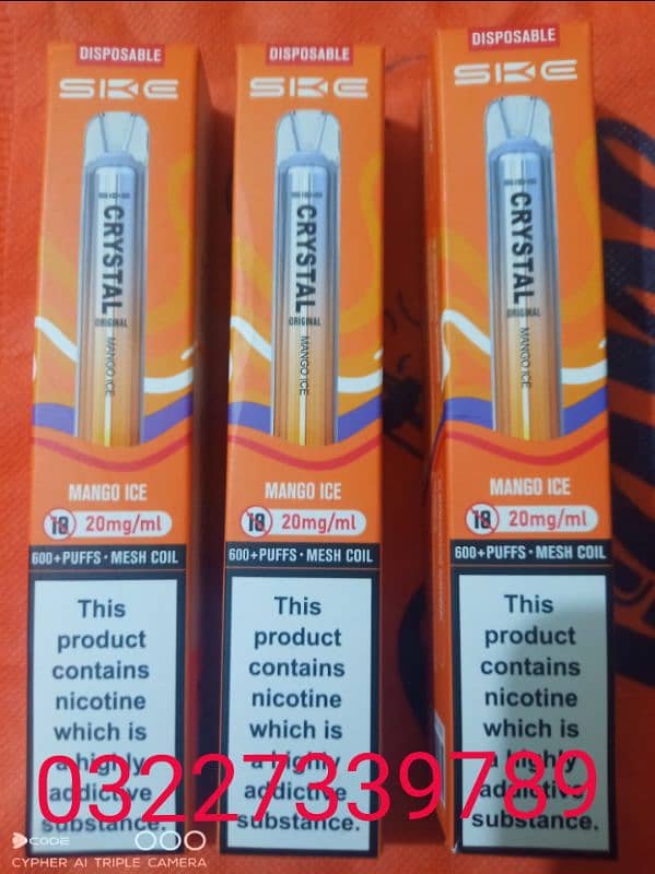 Disposable Vape Crystal original mango ice 600 Puffs pod 2