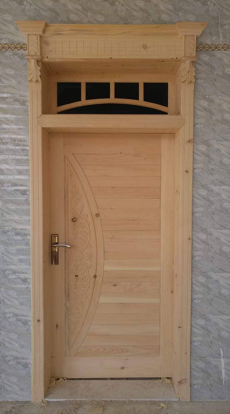 Solid wood Doors/لکڑی کے دروازے All type Of Doors, LifeTime Warranty 9