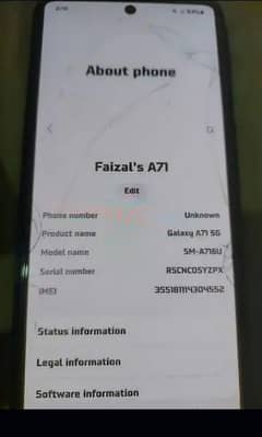 samsung A71 5G Non Pta