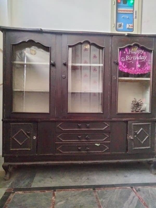 Pure Wooden Antique Style Showcase And Dressing Table 0