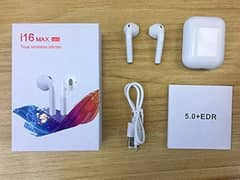 i16 Max Touch Bluetooth Headset works with iPhone and Android