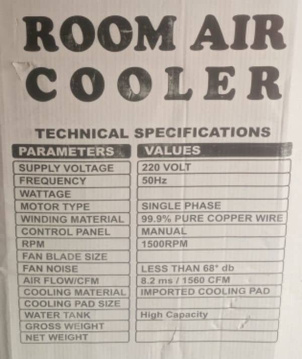 New Room Air Cooler only ten day used 6