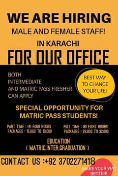 office working male and female staff need workers