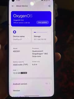 oneplus8t 10/10 only Mobil 12/256gb dull sim