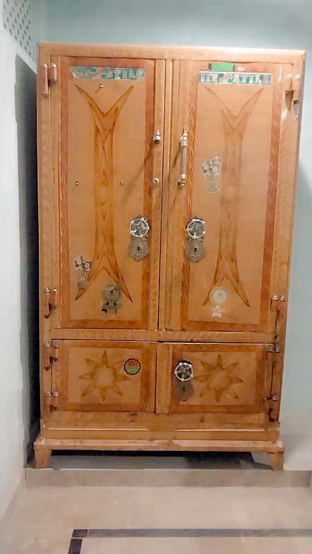 Iron Almirah, and Wooden wardrobe 1