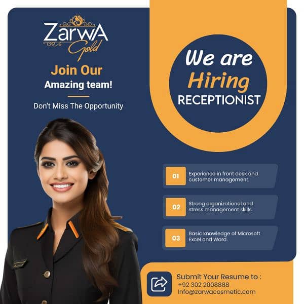 Receptionist Only For Female 0