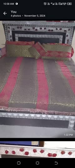 double bed and face mirror