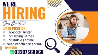 Online Jobs | FB Hunters Required | Male & Female Agent