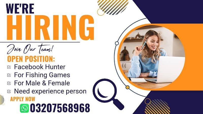 Online Jobs | FB Hunters Required | Male & Female Agent 0