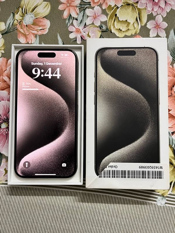 iphone 15 pro 256gb natural PTA APPROVED 0