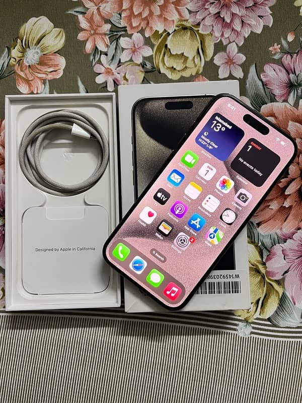 iphone 15 pro 256gb natural PTA APPROVED 3