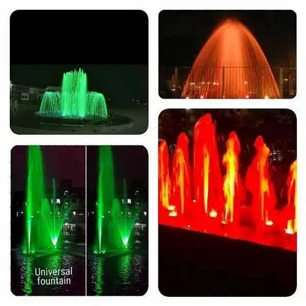 Dancing fountains, waterfalls, sprinkler system, Mist System, Shower, 5