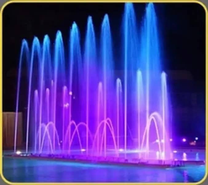 Dancing fountains, waterfalls, sprinkler system, Mist System, Shower, 3