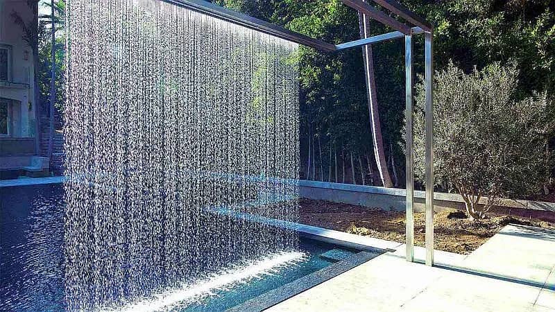 Dancing fountains, waterfalls, sprinkler system, Mist System, Shower, 7