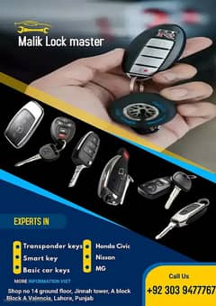 HONDA, TOYOTA, KIA , SUZUKI,  Mercedes ALL CARS REMOTE KEY