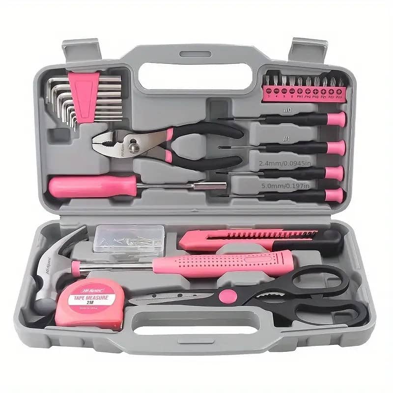 39 Piece General Household Tool Set in Toolbox Storage Case 0