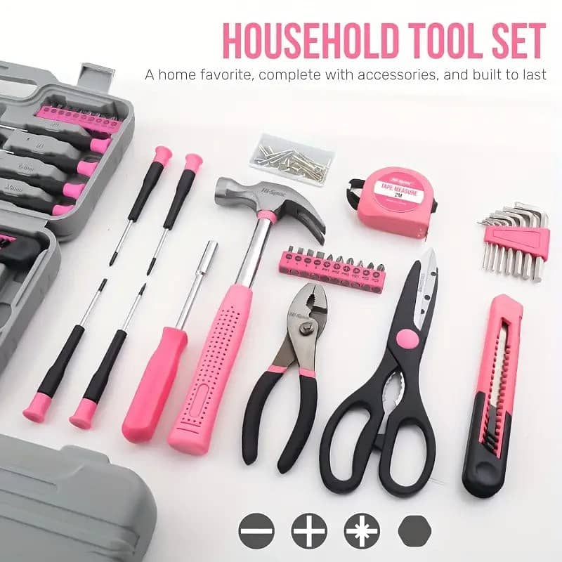 39 Piece General Household Tool Set in Toolbox Storage Case 1