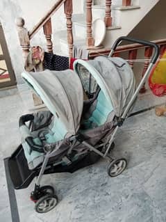 Baby Pram (Double seater) VIP Imported