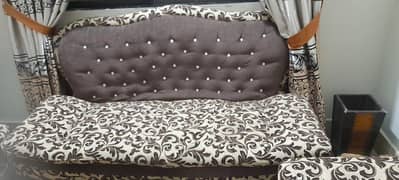 6 seater sofa velvet and jacquard material