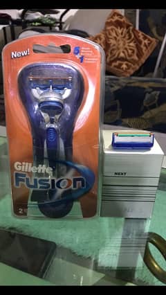 Gillette Fusion 5 + Aftershave Spray. Made in UK.